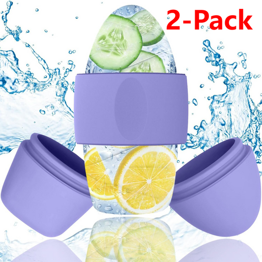 2-Pack - 2-in-1 Dual-Head Ice Beauty Device, Cold Compress Lifting and De-Puffing Skincare Tool for Home Use - Purple Kemu |Fashion Home Kitchen Beauty