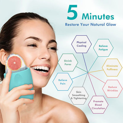 2-Pack - 2-in-1 Dual-Head Ice Beauty Device, Cold Compress Lifting and De-Puffing Skincare Tool for Home Use - Purple Kemu |Fashion Home Kitchen Beauty