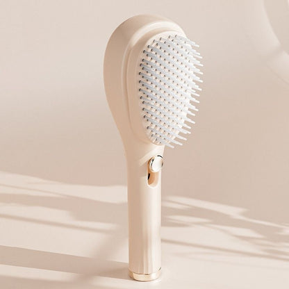 One-Click Self-Clean Retractable Massage Air Cushion Comb, Anti-Static Detangling Hair Brush for Scalp Care & Lifting—Beige Kemu |Fashion Home Kitchen Beauty