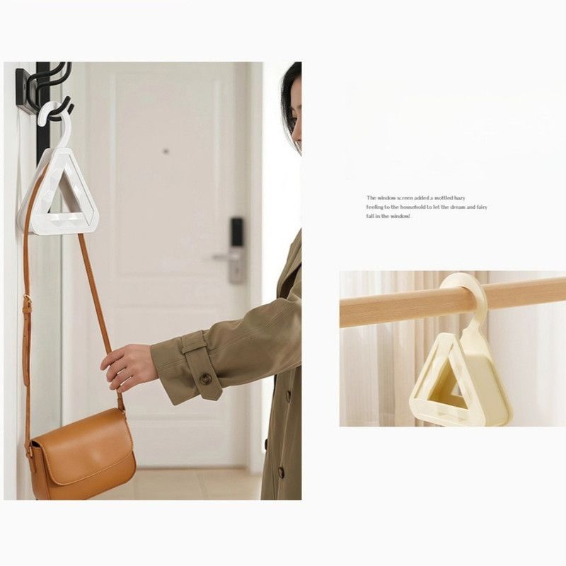 2-Pack - Triangular No-Mark Bag Storage Hooks, Multi-Purpose Anti-Crease Hanger for Handbags, Scarves, and Ties - Pink