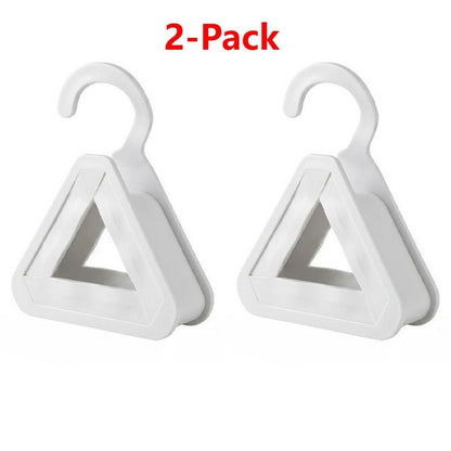 2-Pack - Triangular No-Mark Bag Storage Hooks, Multi-Purpose Anti-Crease Hanger for Handbags, Scarves, and Ties - White