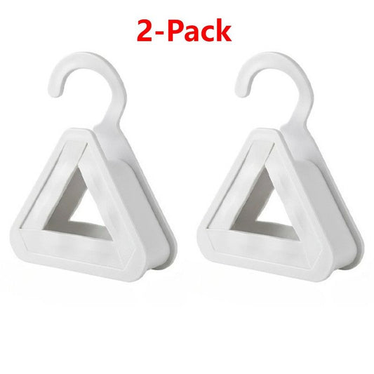 2-Pack - Triangular No-Mark Bag Storage Hooks, Multi-Purpose Anti-Crease Hanger for Handbags, Scarves, and Ties - White