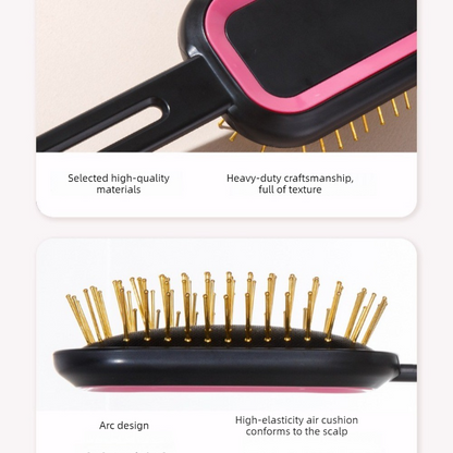 3D Air Cushion Hair Brush, Multi-function Scalp Massage Detangler Comb for Home Hair Styling—Dark Purple
