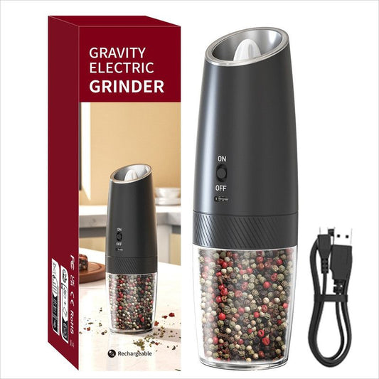 Gravity Electric Pepper Grinder, Type-C Rechargeable Spice Mill, Ceramic Burr Salt & Pepper Grinder For Kitchen Kemu |Fashion Home Kitchen Beauty