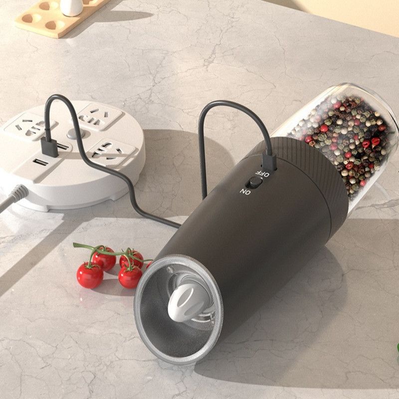 Gravity Electric Pepper Grinder, Type-C Rechargeable Spice Mill, Ceramic Burr Salt & Pepper Grinder For Kitchen Kemu |Fashion Home Kitchen Beauty