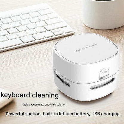 Electric Handheld Household Vacuum – Portable Desktop Vacuum Cleaner – White