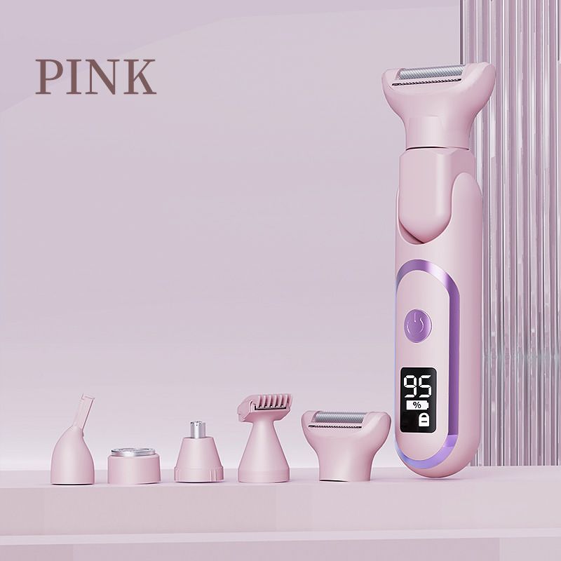 Digital Display Type-C Multi-Functional Electric Hair Remover for Women – Pink