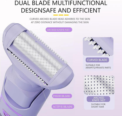 Digital Display Type-C Multi-Functional Electric Hair Remover for Women – Purple