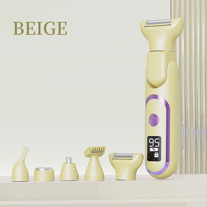Digital Display Type-C Multi-Functional Electric Hair Remover for Women – Yellow