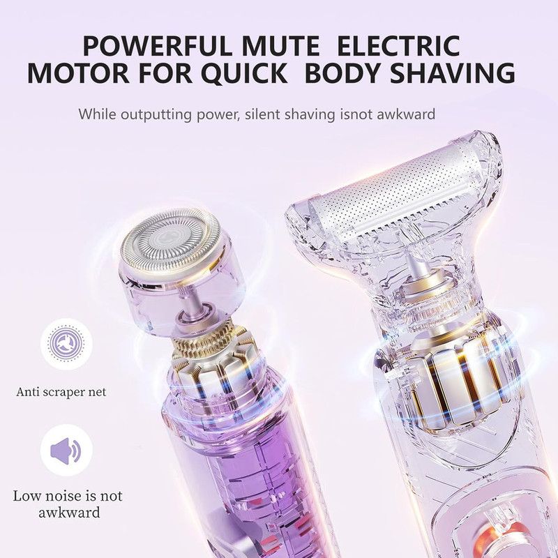 Digital Display Type-C Multi-Functional Electric Hair Remover for Women – White