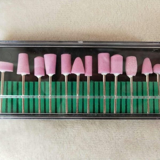 Nail Quartz Drill Bits – Polishing and Grinding Head Set, 12-Piece Pack
