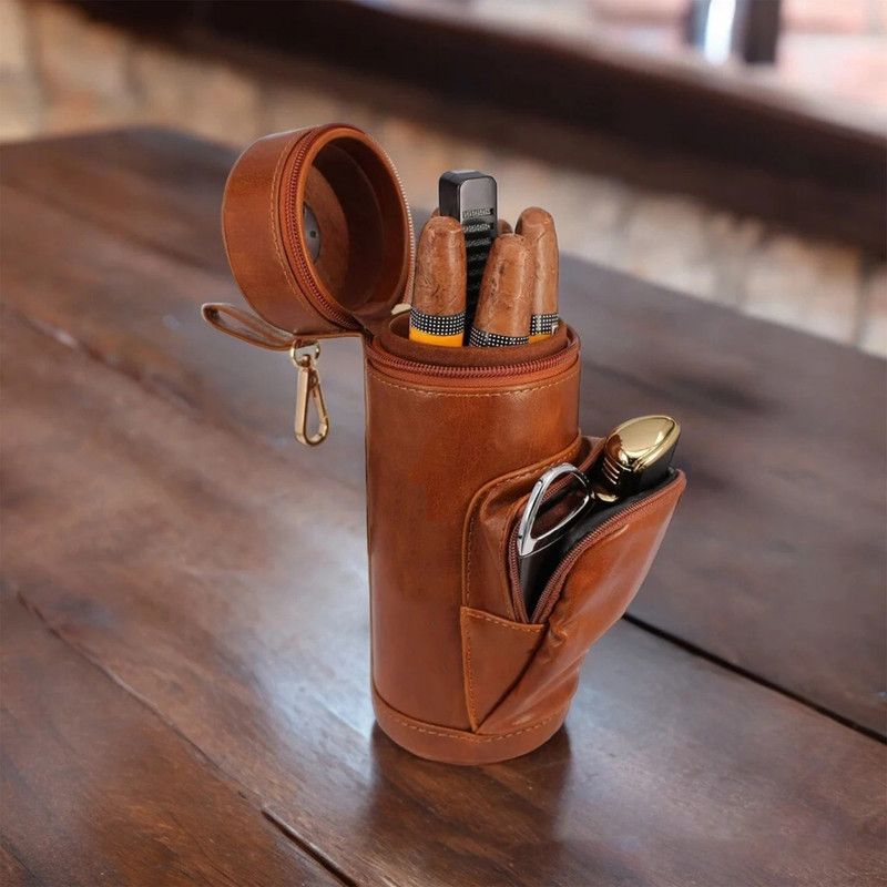 New Creative Men's Retro Handmade Cigar Case Kemu |Fashion Home Kitchen Beauty