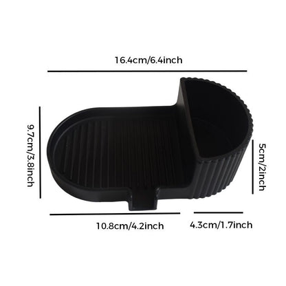 Silicone Soap Dish – Universal Non-Slip Soap Holder Tray for Handmade Soap – Black
