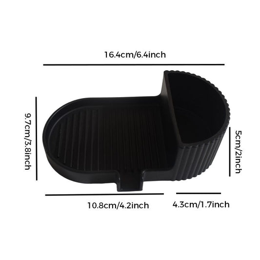 Silicone Soap Dish – Universal Non-Slip Soap Holder Tray for Handmade Soap – Black