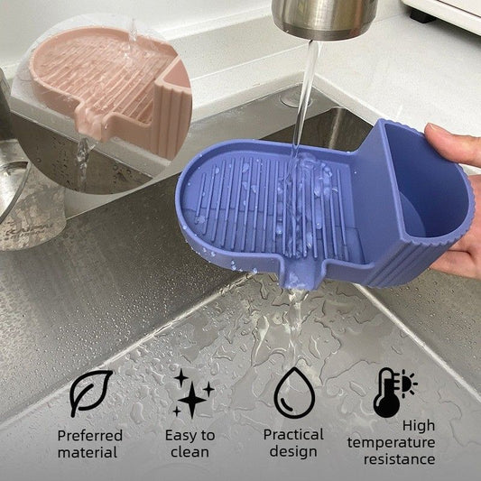 Silicone Soap Dish – Universal Non-Slip Soap Holder Tray for Handmade Soap – Olive Green
