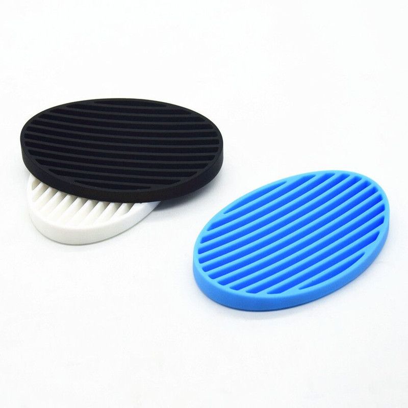 Silicone Soap Saver Pad – Non-Slip Silicone Soap Holder Tray – Blue