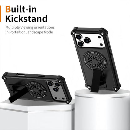 Armor Heavy Duty Magnetic Rotating Ring Kickstand Phone Case For iPhone 13 Pro, Anti-Drop Protective Cover In Black Kemu |Fashion Home Kitchen Beauty