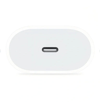 20W USB-C Fast Charger with 1m Cable - White, Compatible with iPhone 15/16/17