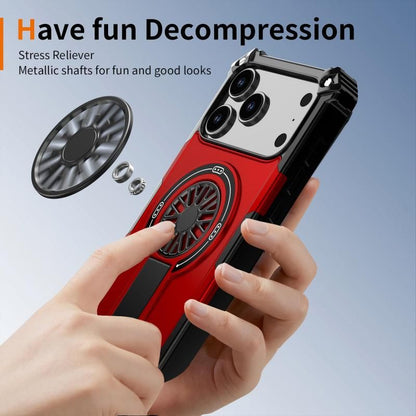 Armor Heavy Duty Magnetic Rotating Ring Kickstand Phone Case For iPhone 15 Plus, Anti-Drop Protective Cover In Red Kemu |Fashion Home Kitchen Beauty