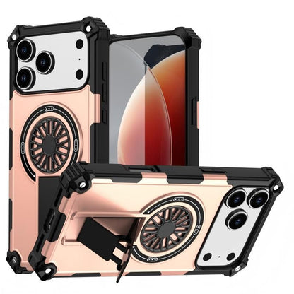Armor Heavy Duty Magnetic Rotating Ring Kickstand Phone Case For iPhone 15 Plus, Anti-Drop Protective Cover In RoseGold Kemu |Fashion Home Kitchen Beauty