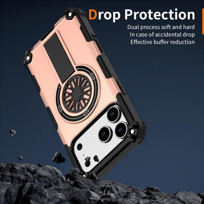Armor Heavy Duty Magnetic Rotating Ring Kickstand Phone Case For iPhone 15 Plus, Anti-Drop Protective Cover In RoseGold Kemu |Fashion Home Kitchen Beauty