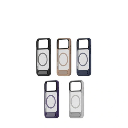 MagSafe Case for iPhone 17 - Grey Matte Shockproof Cover with Hidden Kickstand Kemu |Fashion Home Kitchen Beauty