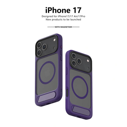 MagSafe Case for iPhone 17 - Purple Matte Shockproof Cover with Hidden Kickstand Kemu |Fashion Home Kitchen Beauty