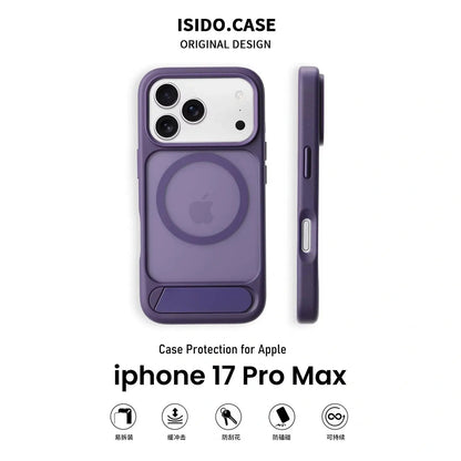 MagSafe Case for iPhone 17 Pro Max - Purple Matte Shockproof Cover with Hidden Kickstand Kemu |Fashion Home Kitchen Beauty