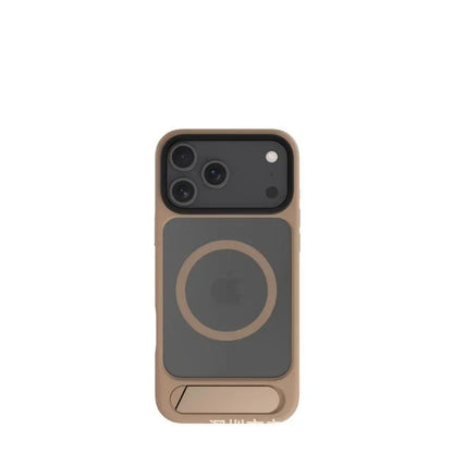 MagSafe Case for iPhone 17 Pro Max - Brown Matte Shockproof Cover with Hidden Kickstand Kemu |Fashion Home Kitchen Beauty
