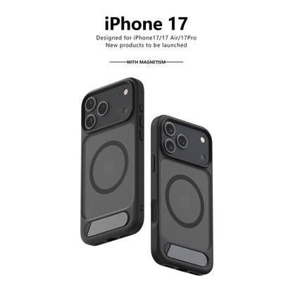 MagSafe Case for iPhone 17 - Black Matte Shockproof Cover with Hidden Kickstand Kemu |Fashion Home Kitchen Beauty