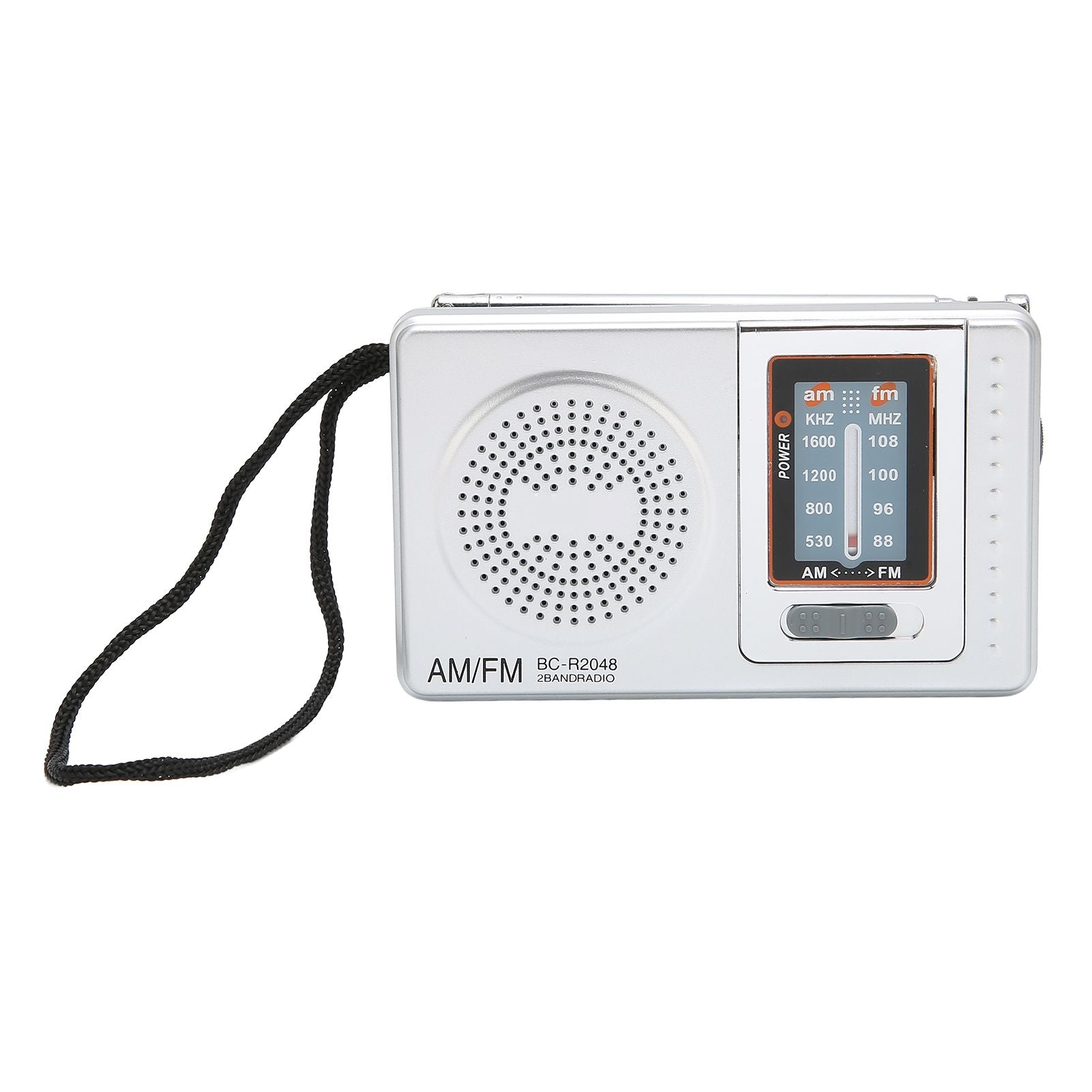 AM FM Radio Silver Gray Pocket Size AM FM Compact Simple Design AA Battery Powered Pocket Radio for Parents Grandparents Kemu |Fashion Home Kitchen Beauty