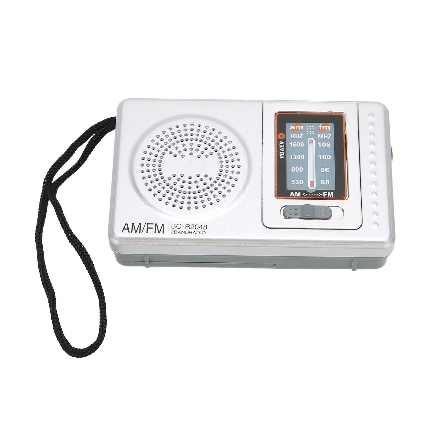 AM FM Radio Silver Gray Pocket Size AM FM Compact Simple Design AA Battery Powered Pocket Radio for Parents Grandparents Kemu |Fashion Home Kitchen Beauty