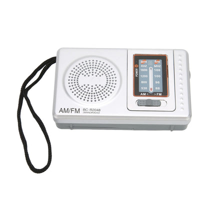 AM FM Radio Silver Gray Pocket Size AM FM Compact Simple Design AA Battery Powered Pocket Radio for Parents Grandparents Kemu |Fashion Home Kitchen Beauty