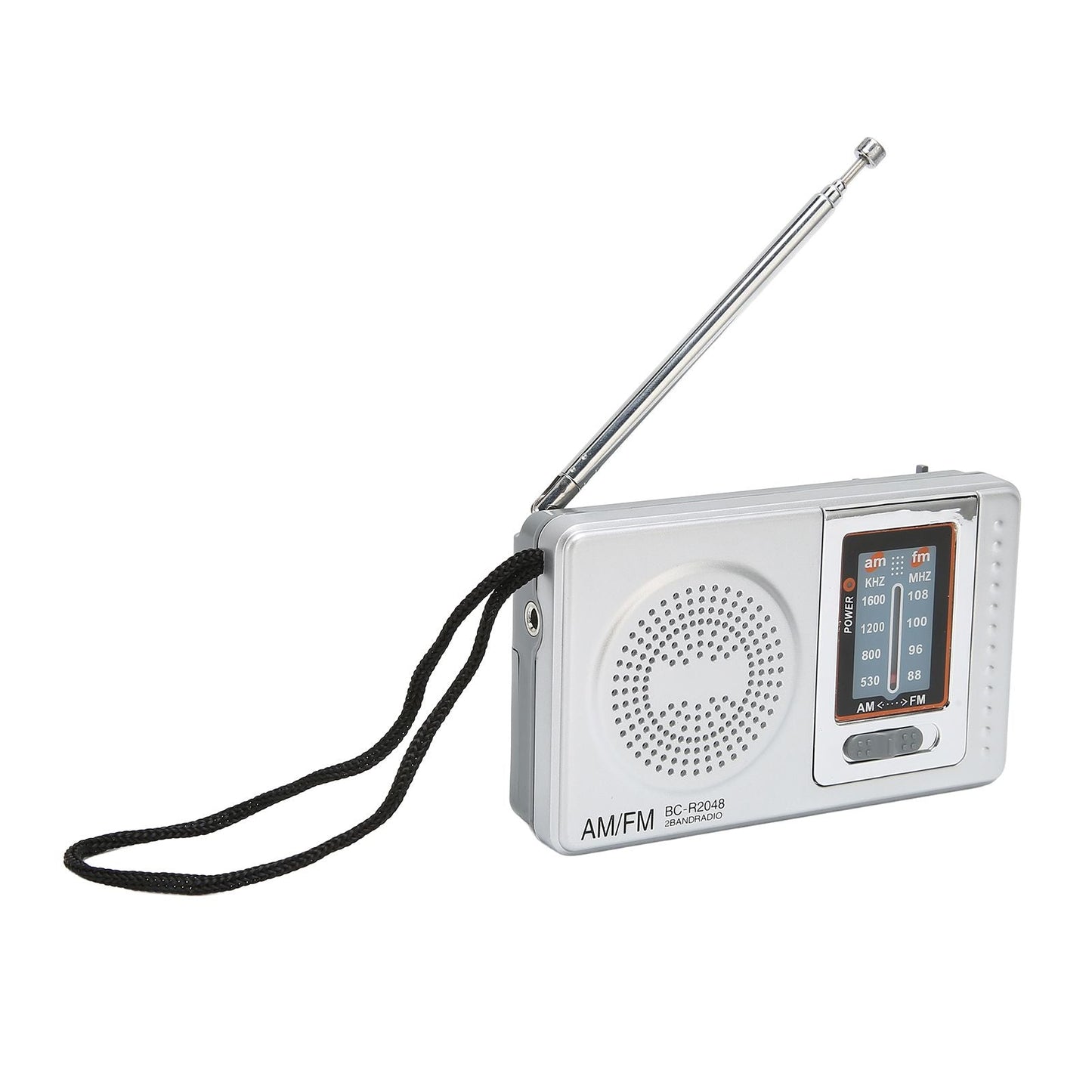 AM FM Radio Silver Gray Pocket Size AM FM Compact Simple Design AA Battery Powered Pocket Radio for Parents Grandparents Kemu |Fashion Home Kitchen Beauty