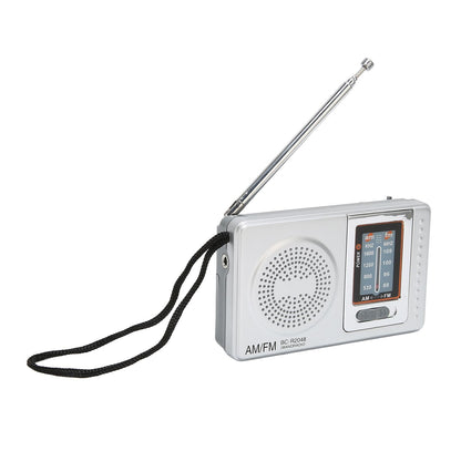 AM FM Radio Silver Gray Pocket Size AM FM Compact Simple Design AA Battery Powered Pocket Radio for Parents Grandparents Kemu |Fashion Home Kitchen Beauty
