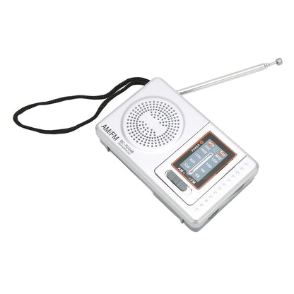 AM FM Radio Silver Gray Pocket Size AM FM Compact Simple Design AA Battery Powered Pocket Radio for Parents Grandparents Kemu |Fashion Home Kitchen Beauty