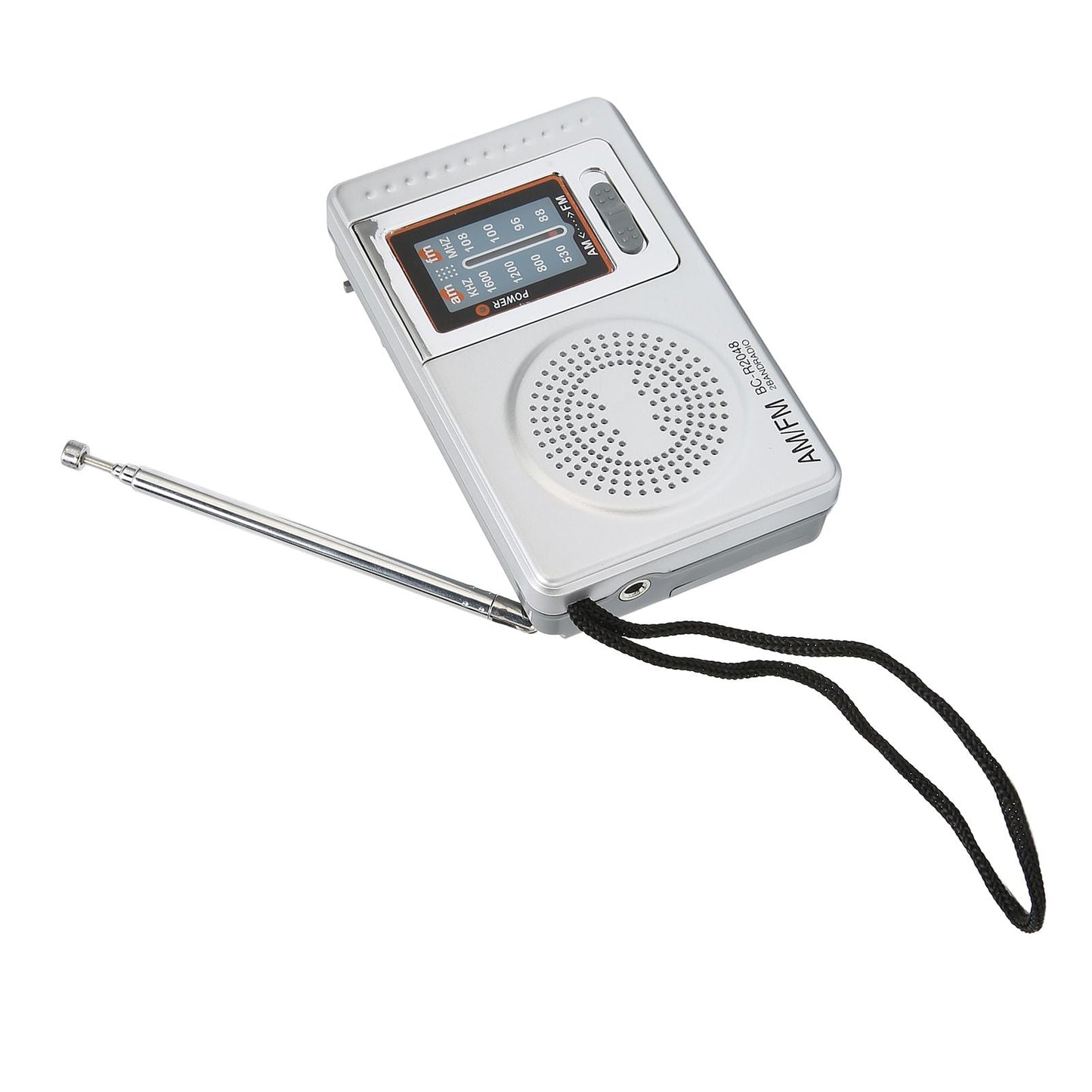 AM FM Radio Silver Gray Pocket Size AM FM Compact Simple Design AA Battery Powered Pocket Radio for Parents Grandparents Kemu |Fashion Home Kitchen Beauty