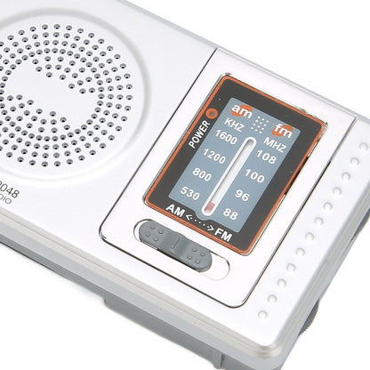 AM FM Radio Silver Gray Pocket Size AM FM Compact Simple Design AA Battery Powered Pocket Radio for Parents Grandparents Kemu |Fashion Home Kitchen Beauty