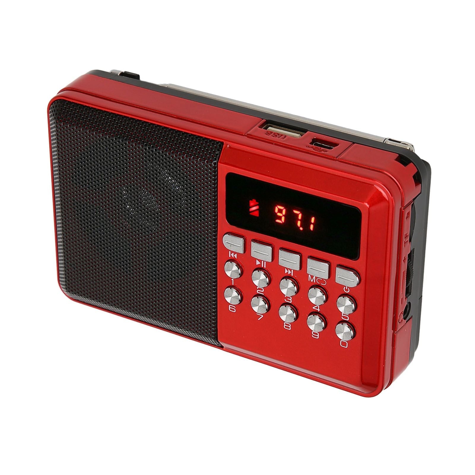 Portable AM FM Radio Memory Card Mp3 Playback Battery Operated Ergonomic External Antenna Pocket Radio Kemu |Fashion Home Kitchen Beauty