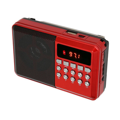 Portable AM FM Radio Memory Card Mp3 Playback Battery Operated Ergonomic External Antenna Pocket Radio Kemu |Fashion Home Kitchen Beauty