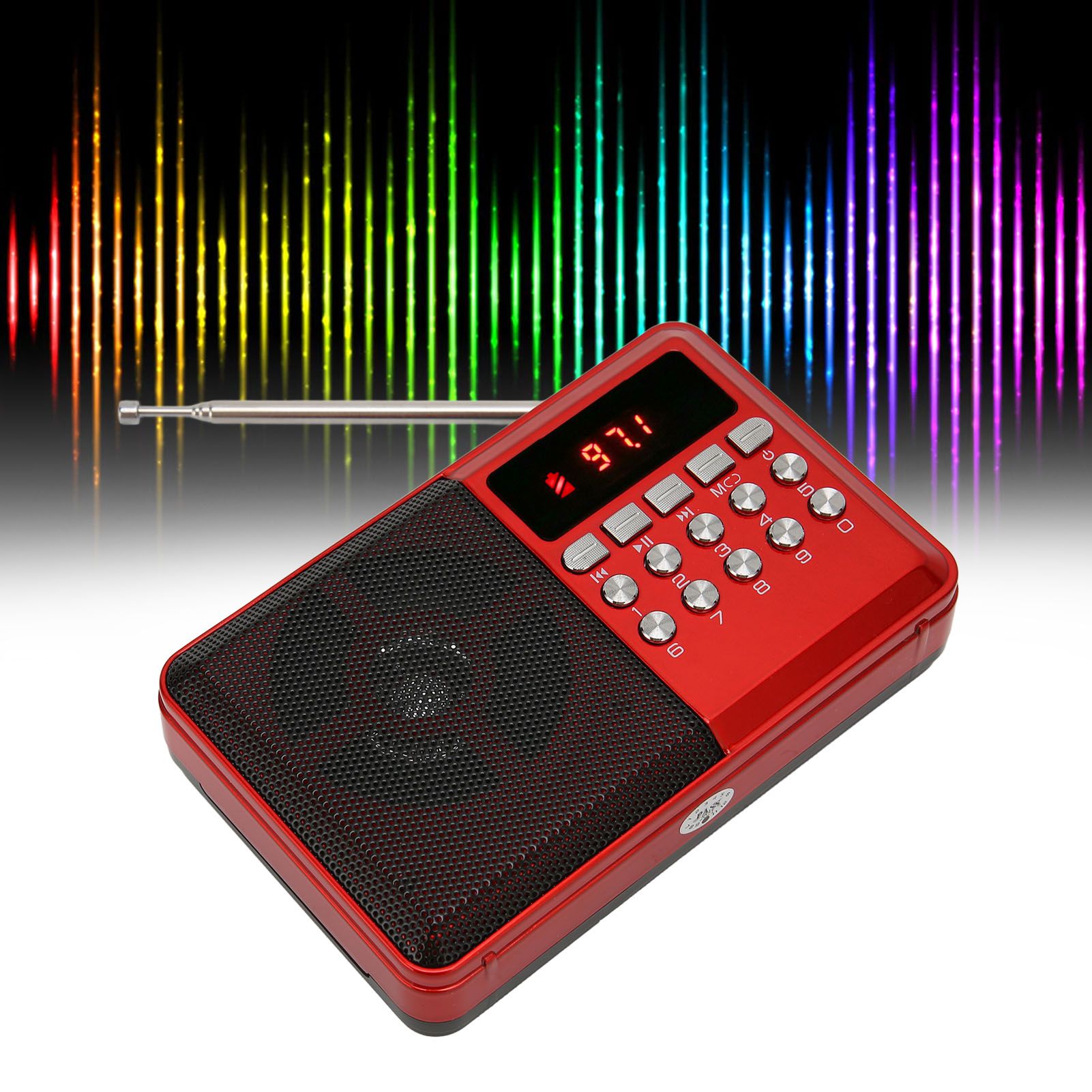 Portable AM FM Radio Memory Card Mp3 Playback Battery Operated Ergonomic External Antenna Pocket Radio Kemu |Fashion Home Kitchen Beauty