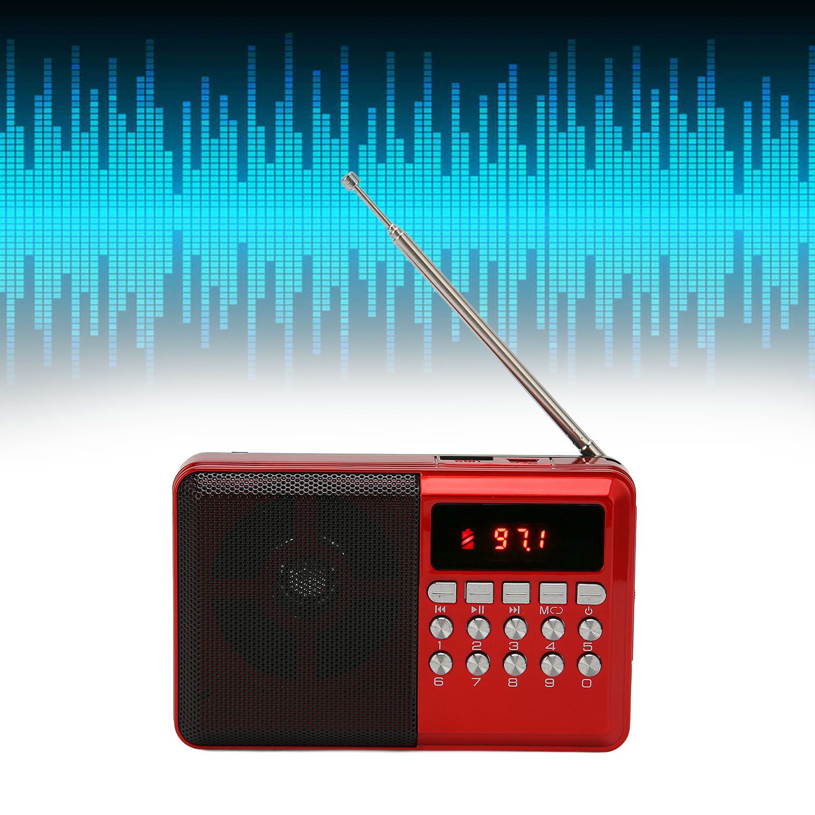 Portable AM FM Radio Memory Card Mp3 Playback Battery Operated Ergonomic External Antenna Pocket Radio Kemu |Fashion Home Kitchen Beauty