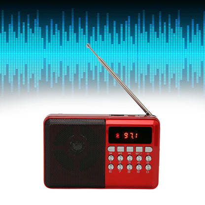 Portable AM FM Radio Memory Card Mp3 Playback Battery Operated Ergonomic External Antenna Pocket Radio Kemu |Fashion Home Kitchen Beauty