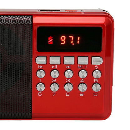 Portable AM FM Radio Memory Card Mp3 Playback Battery Operated Ergonomic External Antenna Pocket Radio Kemu |Fashion Home Kitchen Beauty
