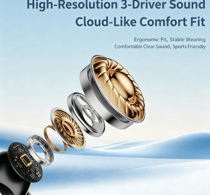 Y8 Bluetooth 6.0 Wireless Heavy Bass Earbuds ENC Noise Cancelling In Ear Headphones,Cream