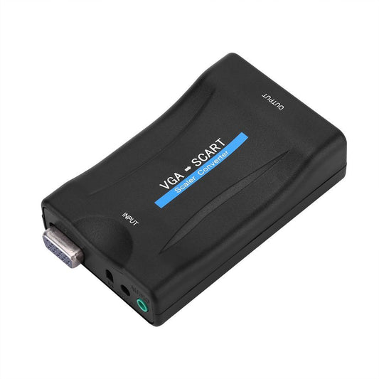 VGA to SCART Video Audio Adapter Adapter USB With Remote Control