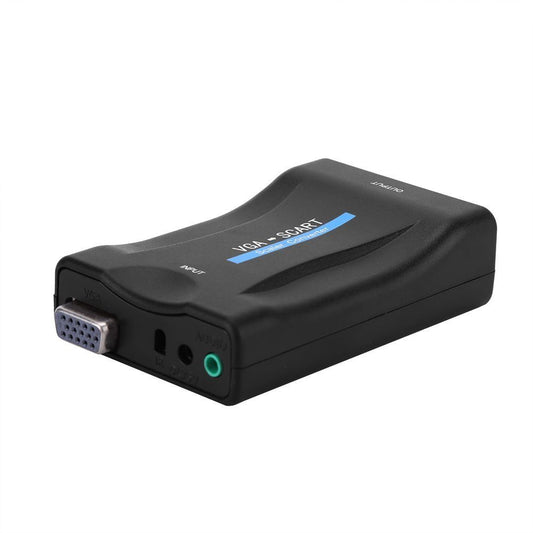 VGA to SCART Video Audio Adapter Adapter USB With Remote Control
