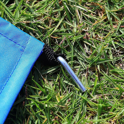 Camping Ground Sheet Waterproof Silver Coated Sunlight Resistant Quick Dry Outdoor Mat - Black 230*140cm
