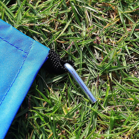 Camping Ground Sheet Waterproof Silver Coated Sunlight Resistant Quick Dry Outdoor Mat - Black 300*300cm