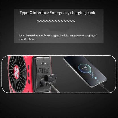 Portable Camping Fan with Light USB Charging Hanging Tent Light Black Kemu |Fashion Home Kitchen Beauty